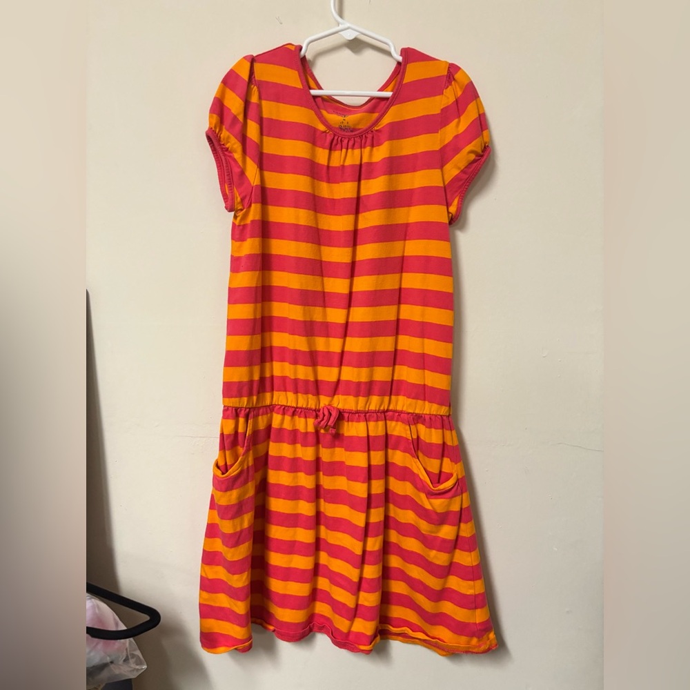 Lands' End Pink and Orange Striped Top